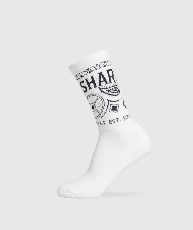  Bandana Crew Sock - White