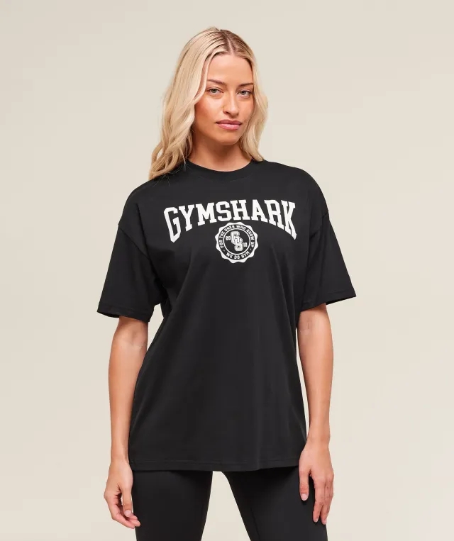  Collegiate Graphic T-Shirt - Black