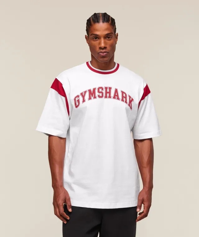  GSLC Oversized T-Shirt - White/Conditioning Red