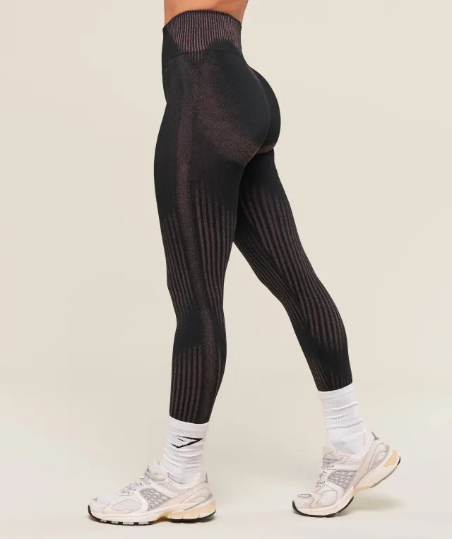  Diffuse Seamless Leggings - Black/Calm Pink