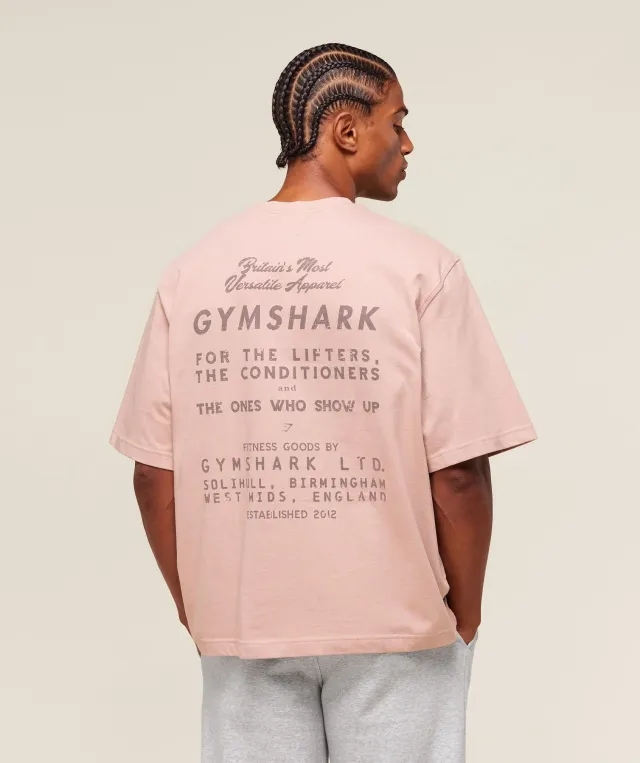  For The Lifters Boxy T-Shirt - Rest Pink