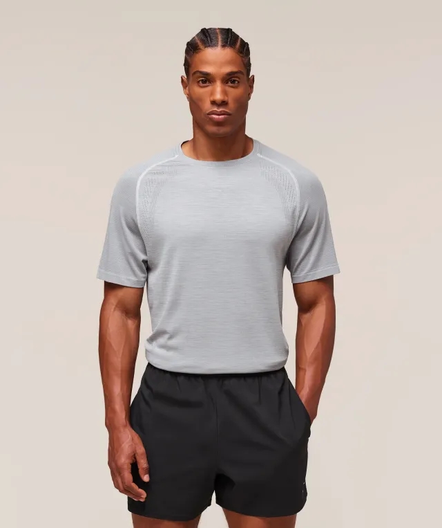  Versatile Seamless T-Shirt - Light Grey/Smokey Grey
