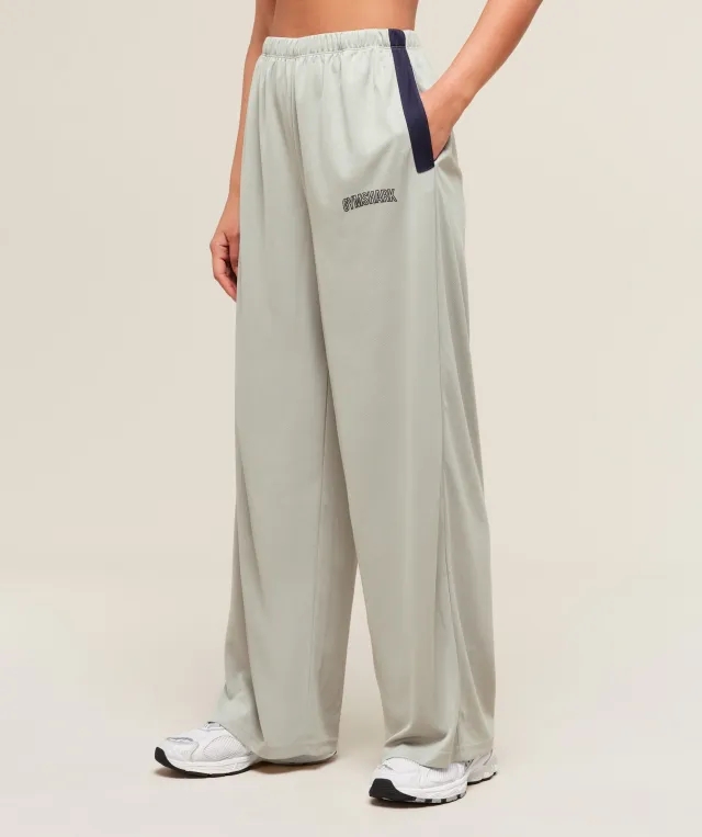  Mesh Straight Leg Pants - Stone Grey/Heavy Blue