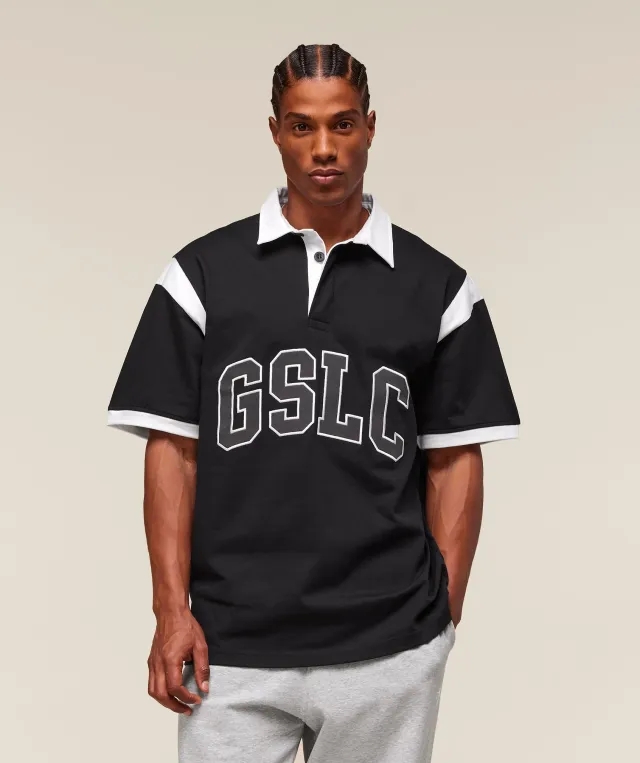  GSLC Retro Polo Shirt - Black/White
