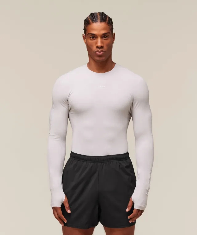  everywear Warp Knit Long Sleeve T-Shirt - Tame Grey