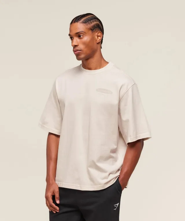  For The Lifters Boxy T-Shirt - Oat White