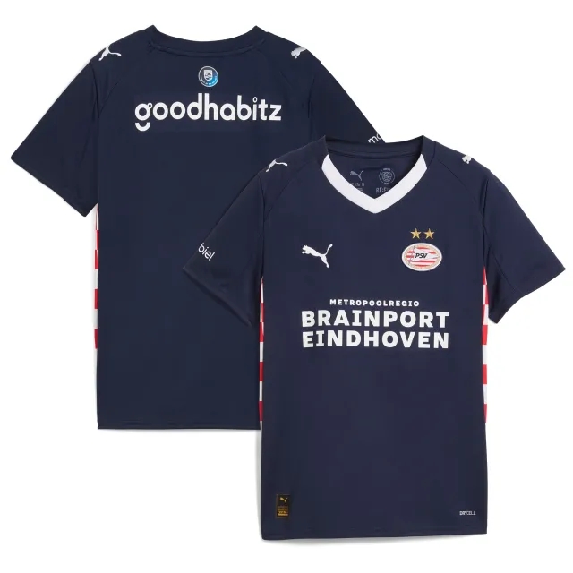 PUMA PSV Eindhoven 25/26 Away Jersey Youth, Dark Blue, size 11-12 Youth