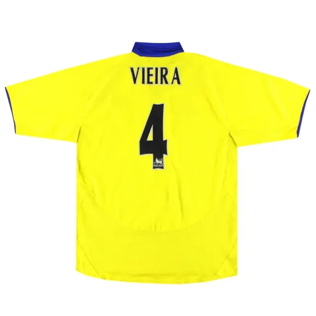 2003-04 Arsenal Nike Away Shirt Vieira #4 XL - Arsenal / Excellent / Large