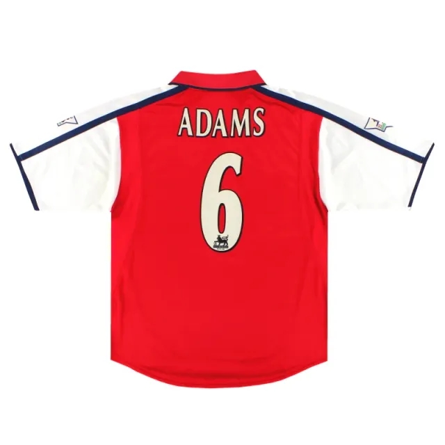 2000-02 Arsenal Nike Home Shirt Adams #6 L - Arsenal / Excellent / Large