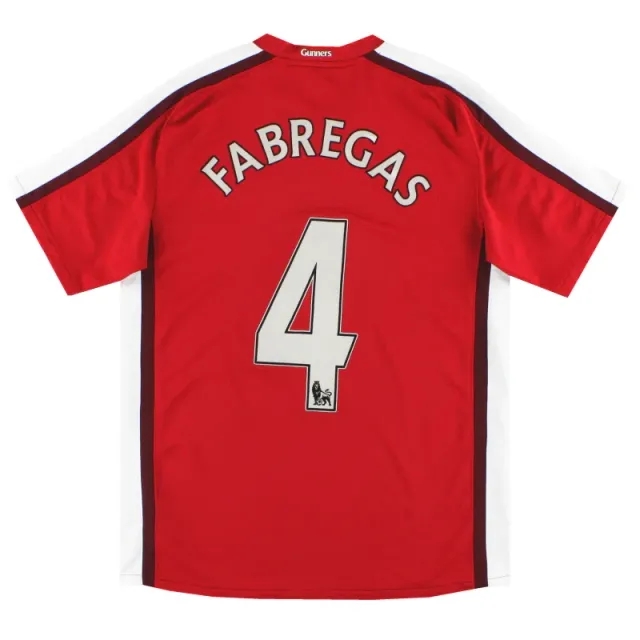 2008-10 Arsenal Nike Home Shirt Fabregas #4 L / Excellent / Large
