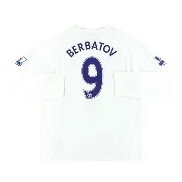 2007-08 Tottenham Puma Home Shirt Berbatov #9 L/S L - Tottenham Hotspur / Excellent / Large