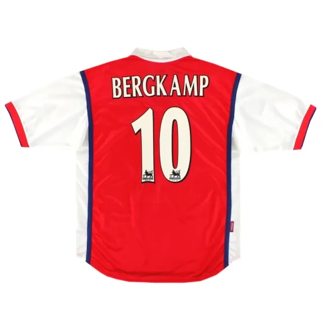 1998-99 Arsenal Nike Home Shirt Bergkamp #10 L - Arsenal / Excellent / Large
