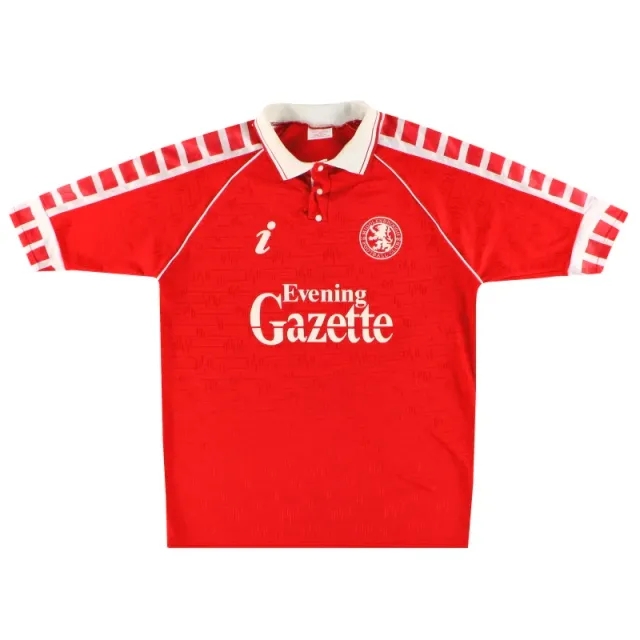 1990-92 Middlesbrough Home Shirt M - Middlesbrough / Excellent / Medium