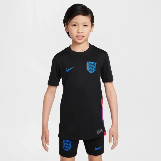 England 2025 Stadium Away (Women's Team) Older Kids' Nike Dri-FIT Football Replica Shirt - Black - Polyester