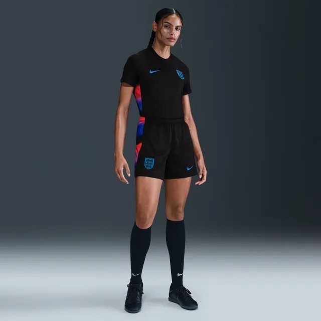 England 2025/26 Stadium Away Women's Nike Dri-FIT Football Replica Shorts - Black - Polyester