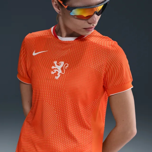 Netherlands 2025 Stadium Home (Women's Team) Women's Nike Dri-FIT Soccer Replica Jersey - Orange - Polyester