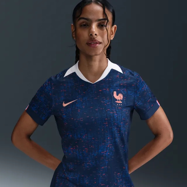 FFF 2025 Stadium Home (Women's Team) Women's Nike Dri-FIT Football Replica Shirt - Blue - Polyester