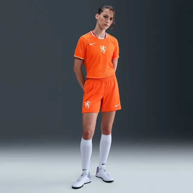 Netherlands 2025/26 Stadium Home Women's Nike Dri-FIT Football Replica Shorts - Orange - Polyester