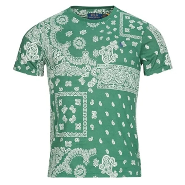 Polo Ralph Lauren  TSHIRT IMPRIME BANDANA  men's T shirt in Green