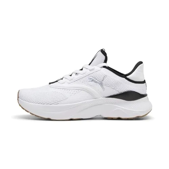 PUMA Softride Mayve Running Shoes Women, White/Black/Silver, size 3