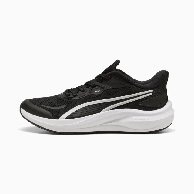 PUMA Skyrocket Lite 2 Shoes Youth, Black/White/Silver, size 3