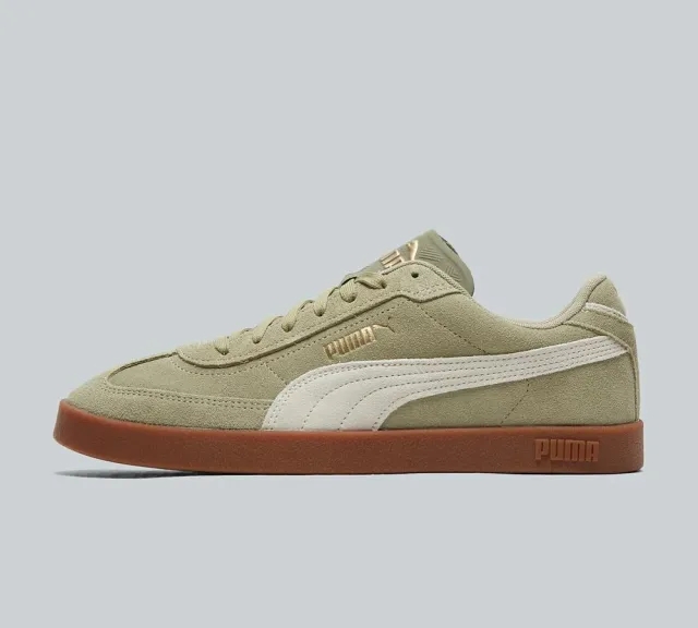 PUMA Club II Era Suede Sneakers Unisex, Lux Army/Frosted Ivory, size 10