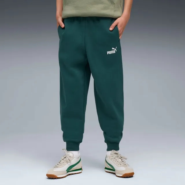 PUMA Ess No. 1 Logo Fleece Sweatpants Youth, Green Terrain, size 11-12 Youth