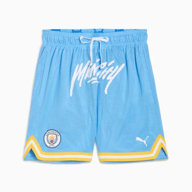 PUMA Hoops x Manchester City Basketball Shorts Men, Light Blue, size 3XL