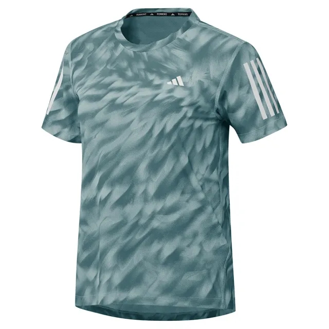 Adidas Own The Run Allover Print Short Sleeve T-shirt