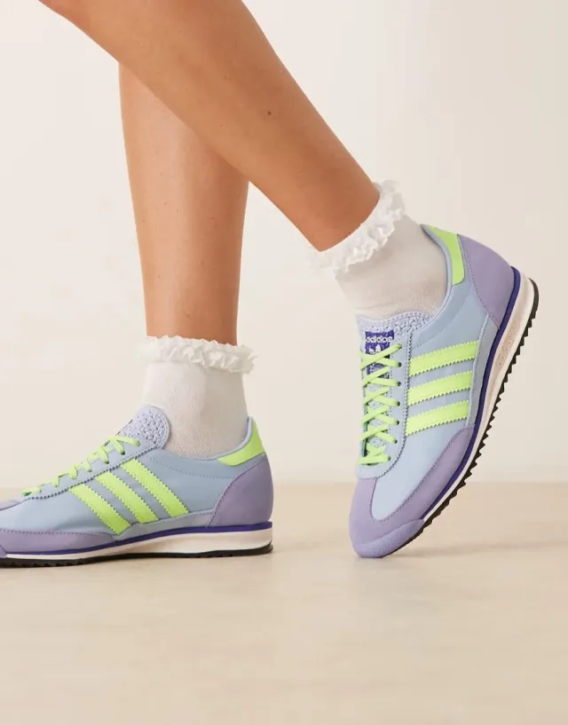 Adidas Originals Sl 72 Og Trainers In Blue And Green
