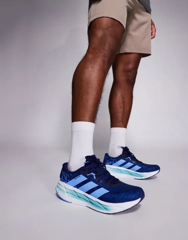 Adidas Running Adistar 4 Trainers In Blue And White