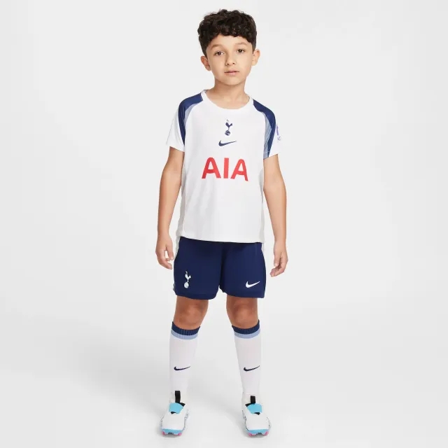 Tottenham Hotspur 2025/26 Stadium Home Little Kids' Nike Soccer Replica 3-Piece Kit - White - Recycled Polyester