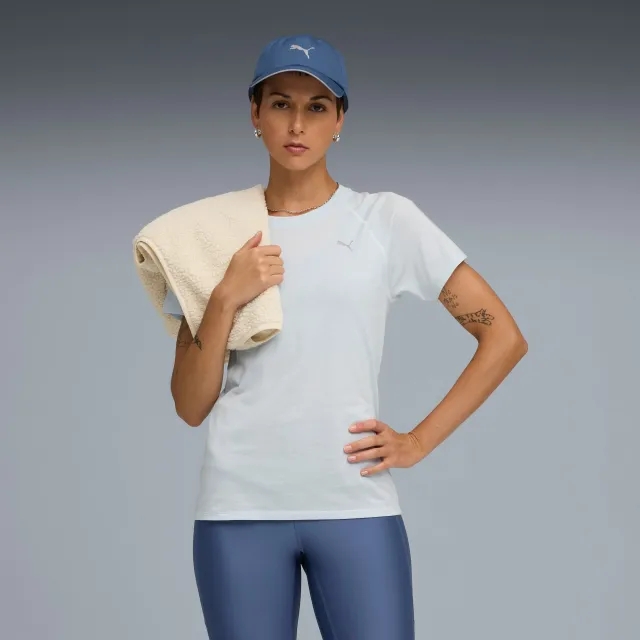 PUMA Velocity Tri-Blend Running T-Shirt Women, Sea Glass