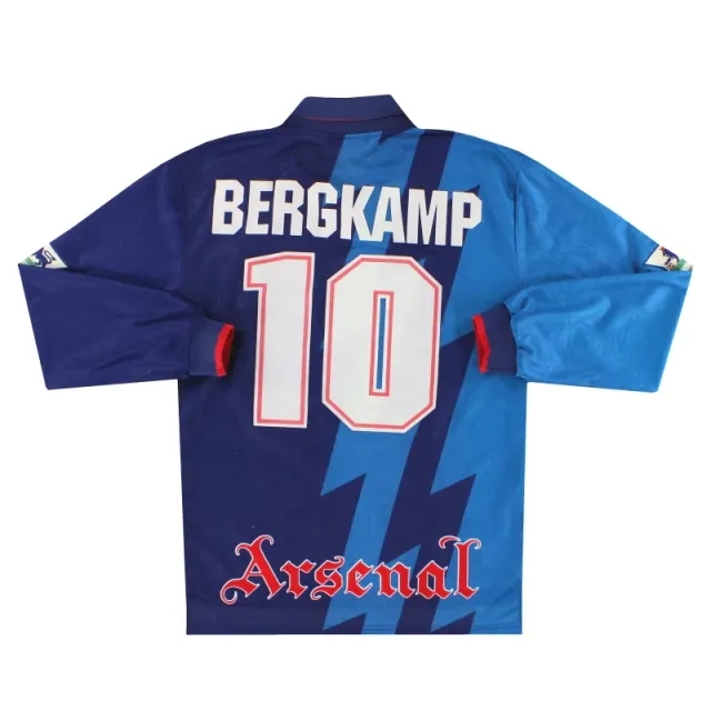 1995-96 Arsenal Away Shirt Bergkamp #10 L/S S - Arsenal / Excellent / Small