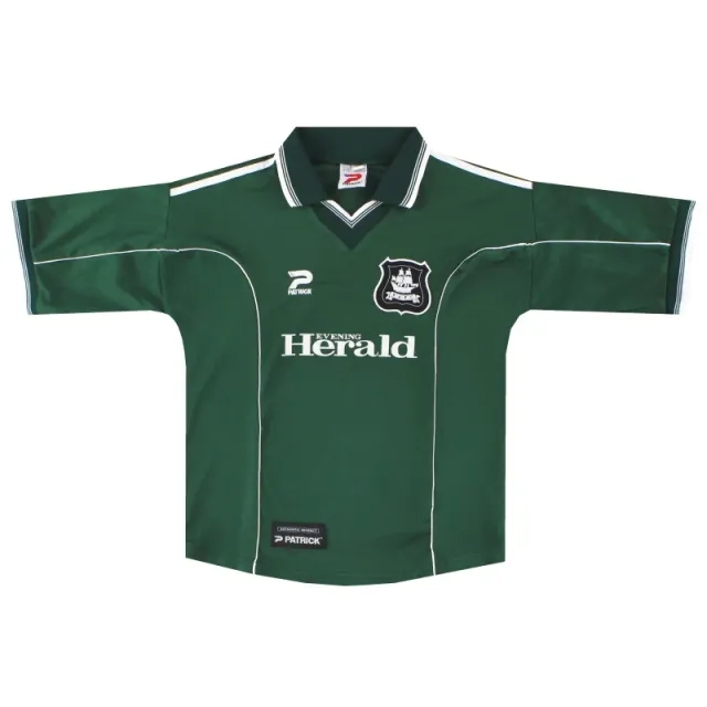 2001-02 Plymouth Patrick Home Shirt L - Plymouth Argyle / Excellent / Large