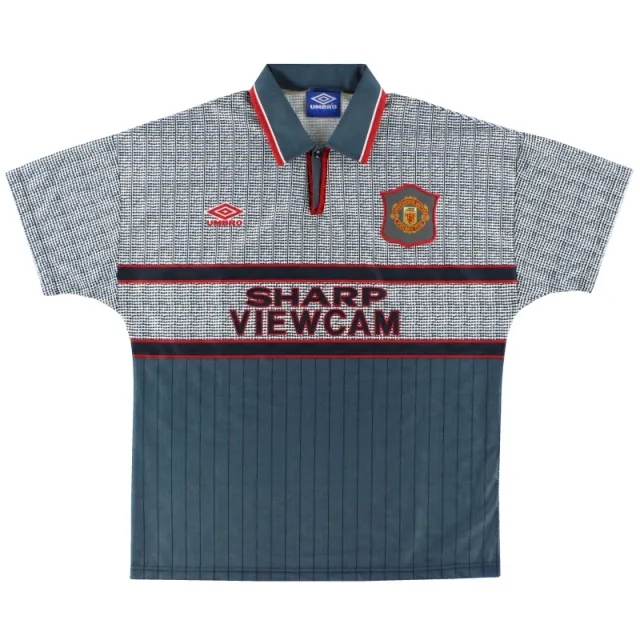 1995-96 Manchester United Umbro Away Shirt L - Manchester United / Excellent / Large