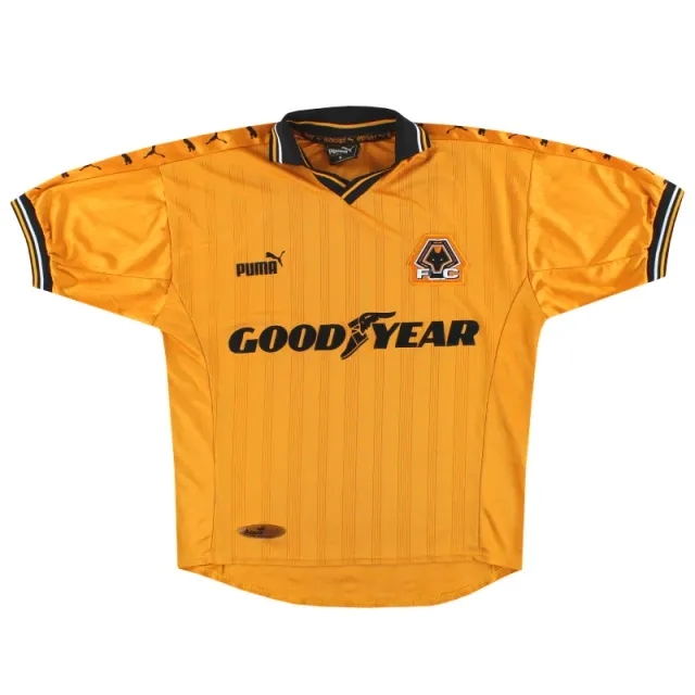 1998-00 Wolves Puma Home Shirt M - Wolves / Excellent / Medium