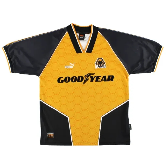 1996-98 Wolves Puma Home Shirt L - Wolves / Excellent / Large