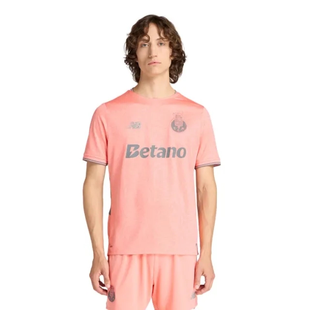 FC Porto Men's New Balance Away Short Sleeve Jersey in Black Polyester