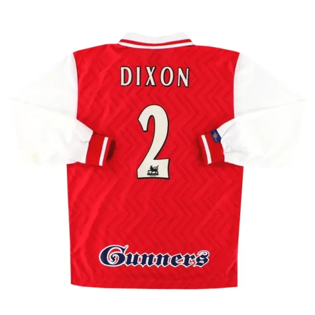 1996-98 Arsenal Nike Home Shirt #2 Dixon L/S M - Arsenal / Excellent / Medium