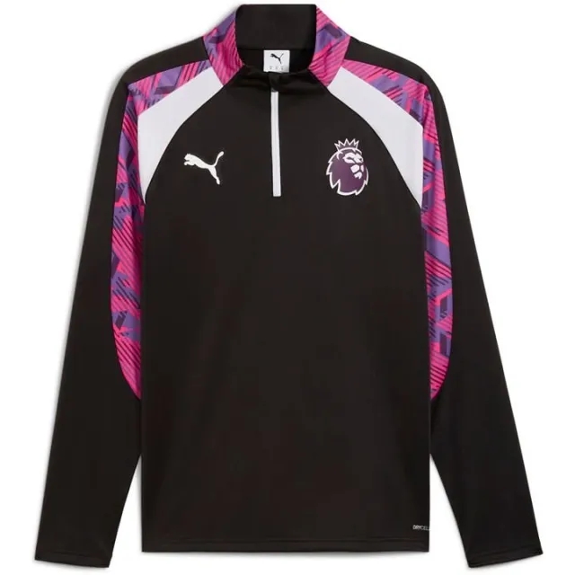 PUMA Premier League Brilliance Quarter-Zip Top Shirt Men, Black/White, size 3XL