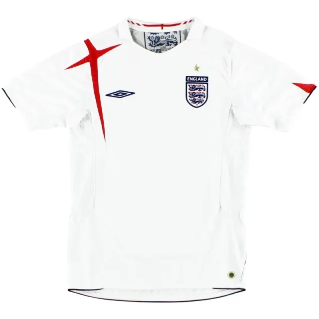 2005-07 England Umbro Home Shirt M - England / Good / Medium