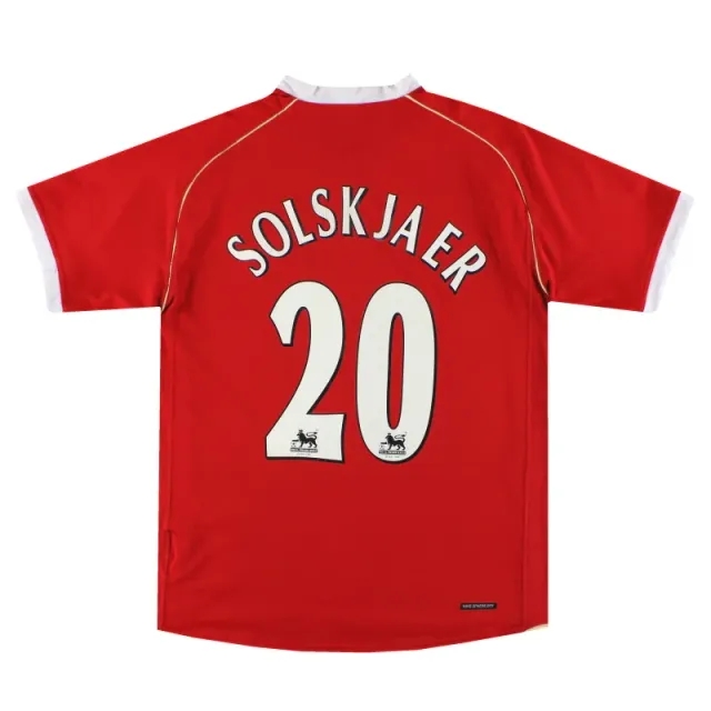 2006-07 Manchester United Nike Home Shirt Solskjaer #20 M - Manchester United / Excellent / Medium