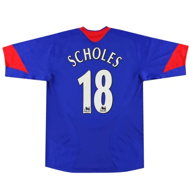 2005-06 Manchester United Nike Away Shirt Scholes #18 M - Manchester United / Excellent / Medium