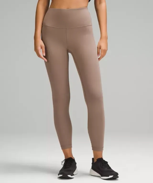 lululemon – Women's Wunder Train High-Rise Ribbed Tight Leggings – 25" – Color Brown – Size 0