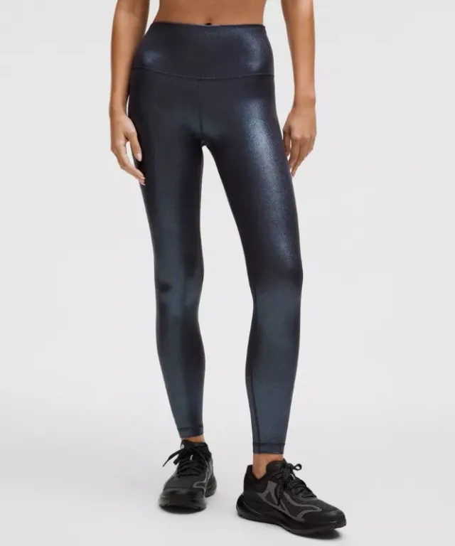 lululemon – Women's Align High-Rise Ribbed Pants Shine – 28" – Color Black/Blue – Size 0