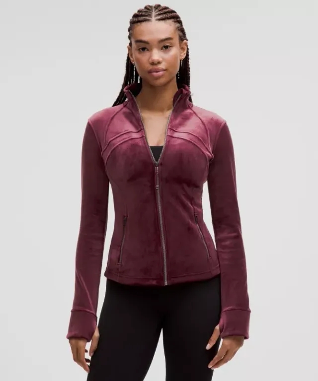 lululemon – Women's Define Jacket Velvet – Color Burgundy/Red – Size 0