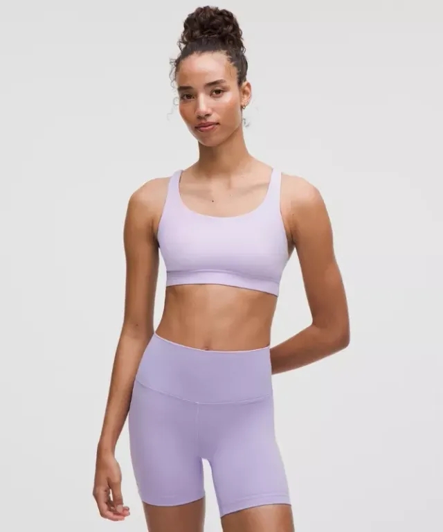 lululemon – Women's Energy Sports Bra Medium Support, B-D Cups – Color Purple – Size 10