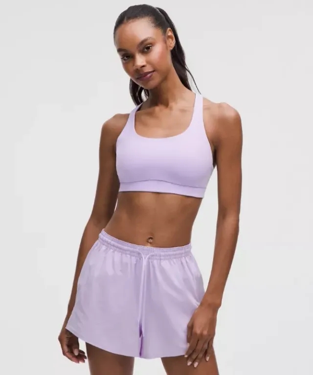 lululemon – Women's Energy Sports Bra Medium Support, B-D Cups Evolve – Color Purple – Size L