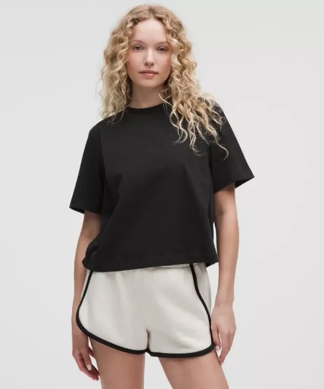 lululemon – Women's Jersey Stitch-Detail T-Shirt – Color Black – Size L